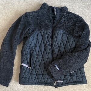 Retro Black Quilted Patagonia Fleece Jacket